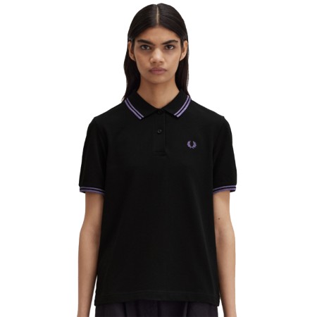 Polo Fred Perry Femme Black/mauve