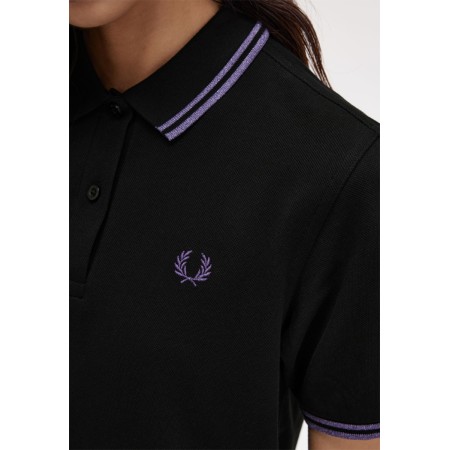 Polo Fred Perry Femme Black/mauve