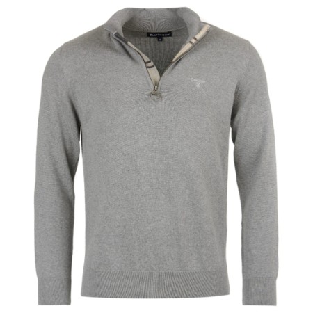 PULL DEMI FERMETURE BARBOUR GREY MARL