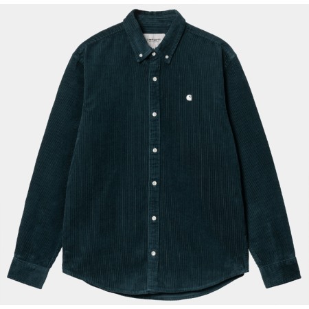 CHEMISE CARHARTT Wip MADISON EN VELOUR DUCK BLUE