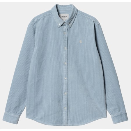 CHEMISE CARHARTT Wip MADISON EN VELOUR DUSTY ICE