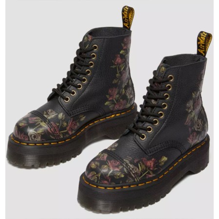 Dr Martens Sinclair Decayed Roses en cuir Tumbled Nappa