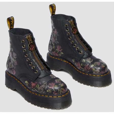 Dr Martens Sinclair Decayed Roses en cuir Tumbled Nappa