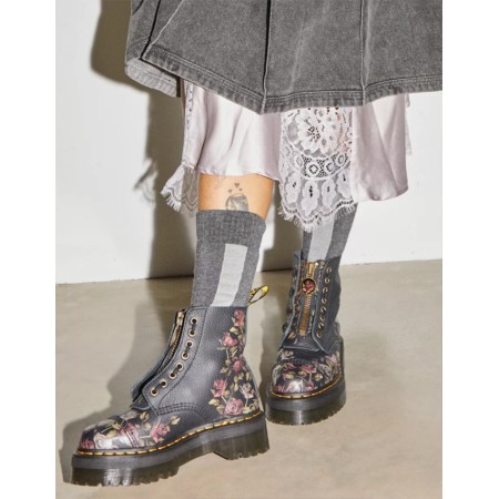 Dr Martens Sinclair Decayed Roses en cuir Tumbled Nappa