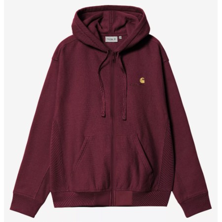 Carhartt Wip Hooded American Script Jacket Malbec