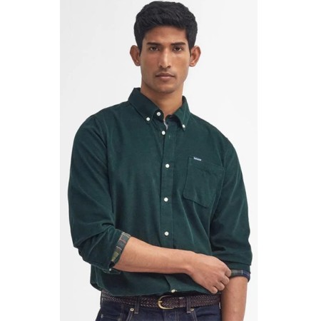 BARBOUR CHEMISE Micro velour Seaweed