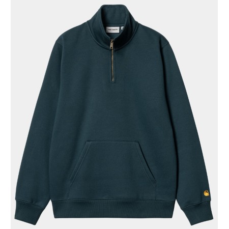 Carhartt Wip Sweat Demi Zip Chase Duck Blue