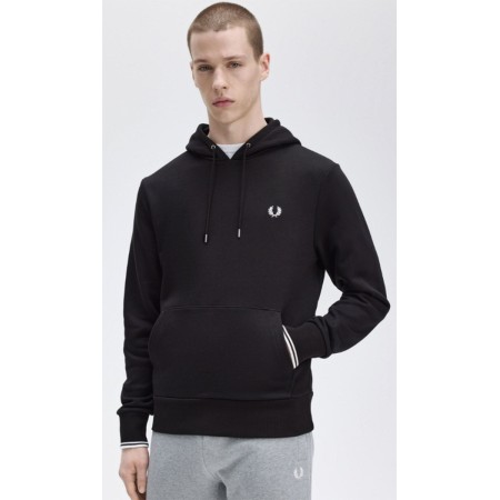 Fred Perry Sweat Capuche Black