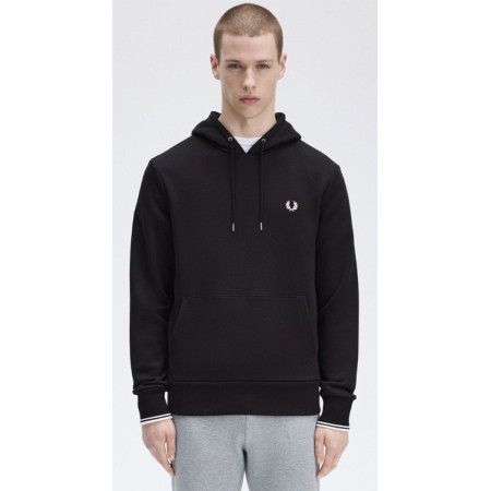 Fred Perry Sweat Capuche Black