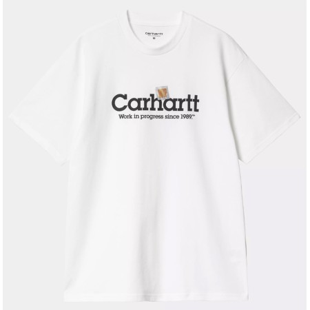 CARHARTT WIP LABEL TEE SHIRT BLANC