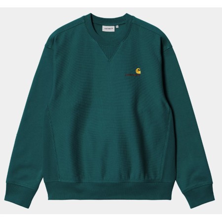 Sweat Carhartt WIP American Script Malachite