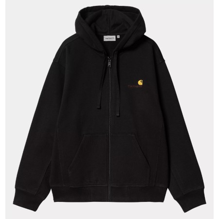 Carhartt Wip Hooded American Script Jacket BLACK