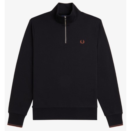 SWEAT FRED PERRY DEMI ZIP BLACK