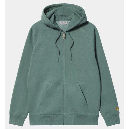 SWEAT ZIPPE CAPUCHE CARHARTT Wip Silver pine