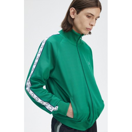 Veste de survêtement à bande FRED PERRY Label Green